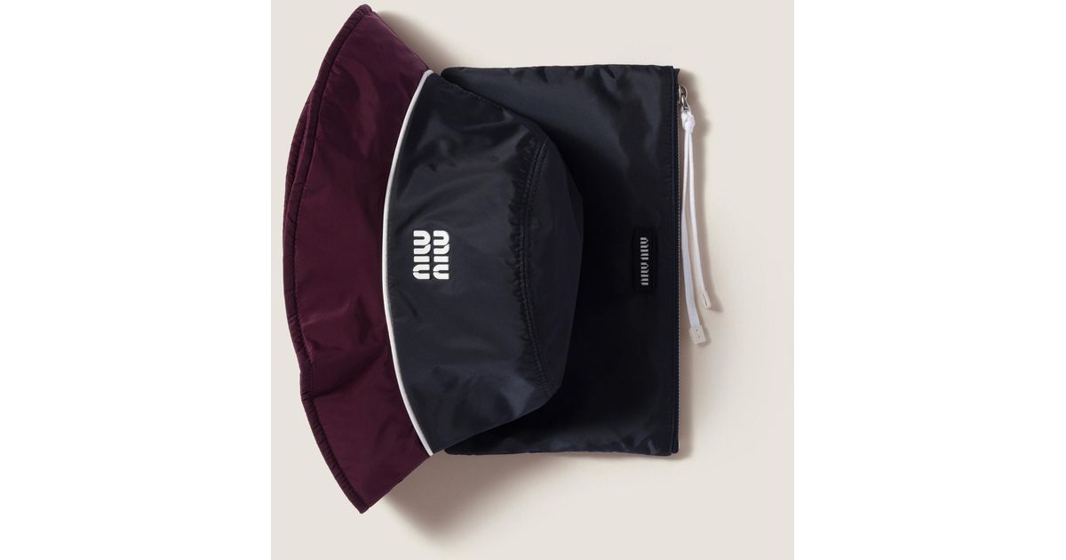 Miumiu Embroidered Two-tone Bucket Hat 229381