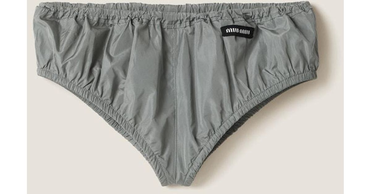 【MiuMiu】Technical silk briefs Miu Miu Technical Silk Briefs | Lyst