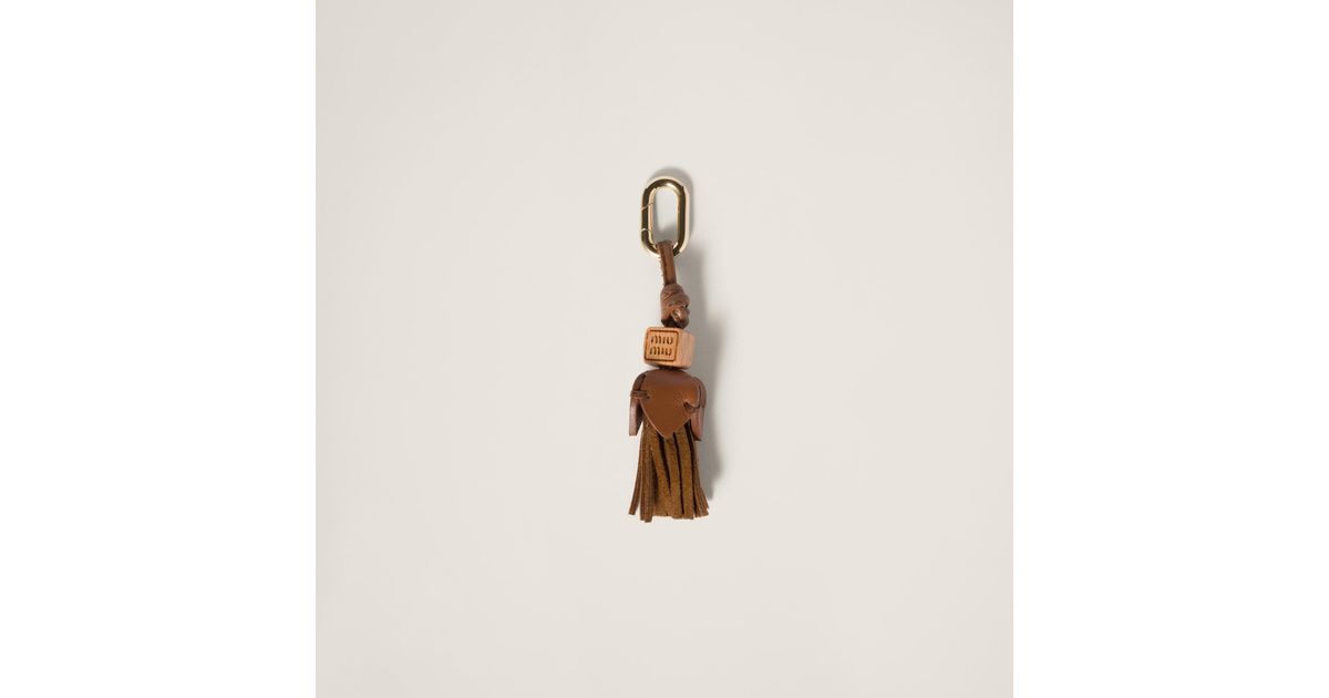 Miu Miu Leather Micro Trick in Natural | Lyst Miu Miu Leather Micro Trick in Natural | Lyst