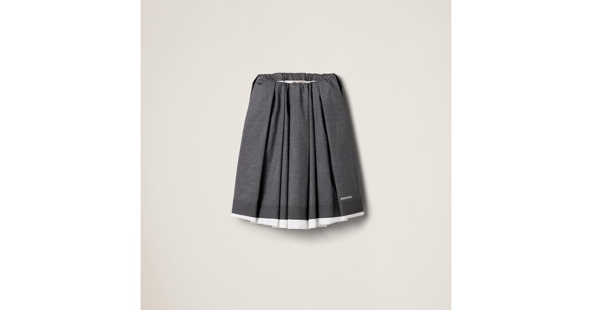 miu-miu-Slate-GrayWhite-Knit-