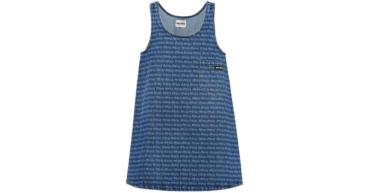 Miu miu denim dress discount