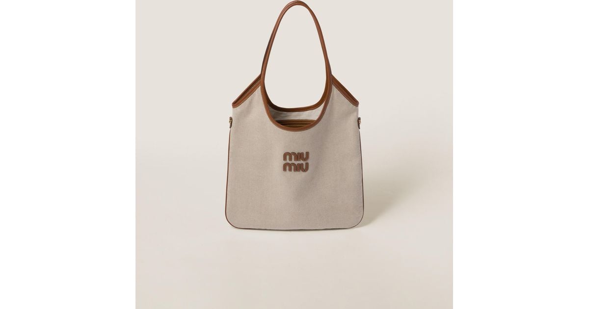 Miu Miu Ivy Canvas Bag Lyst