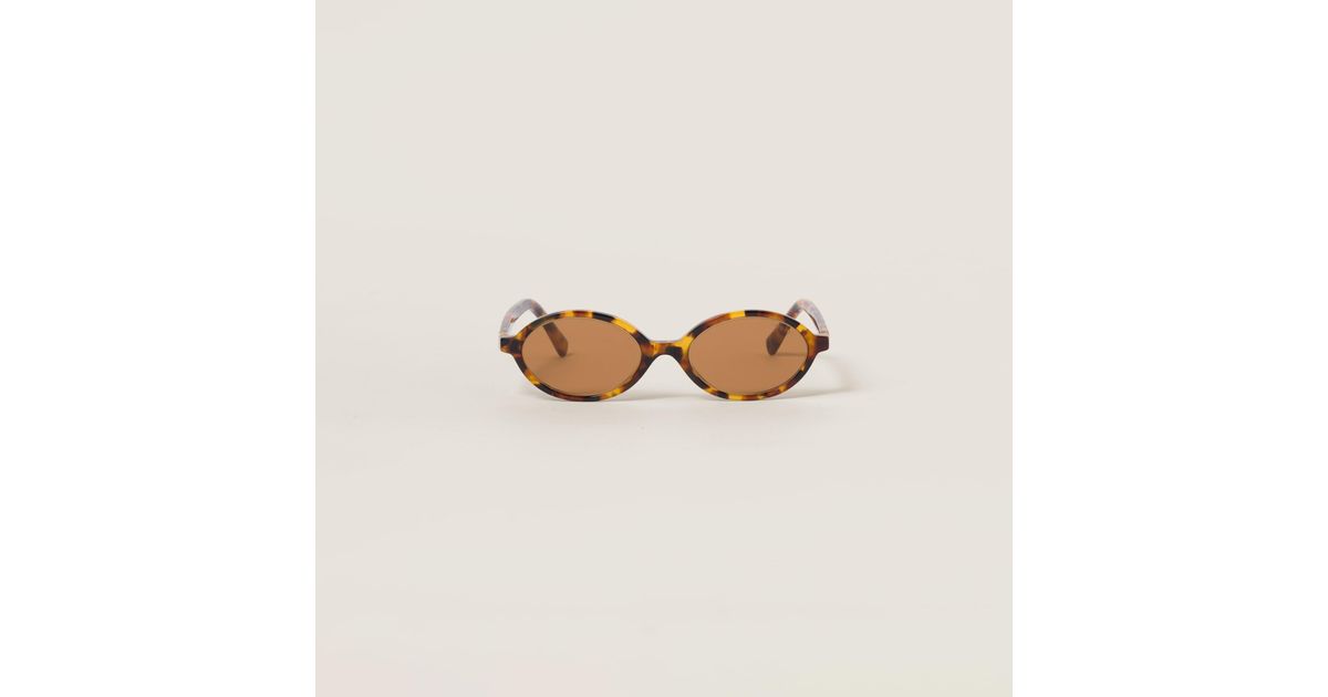 サングラス (W) Miu Miu Regard Sunglasses Camel Beige Lenses Acetate Camel Beige Lenses Miu Regard Sunglasses | Miu Miu