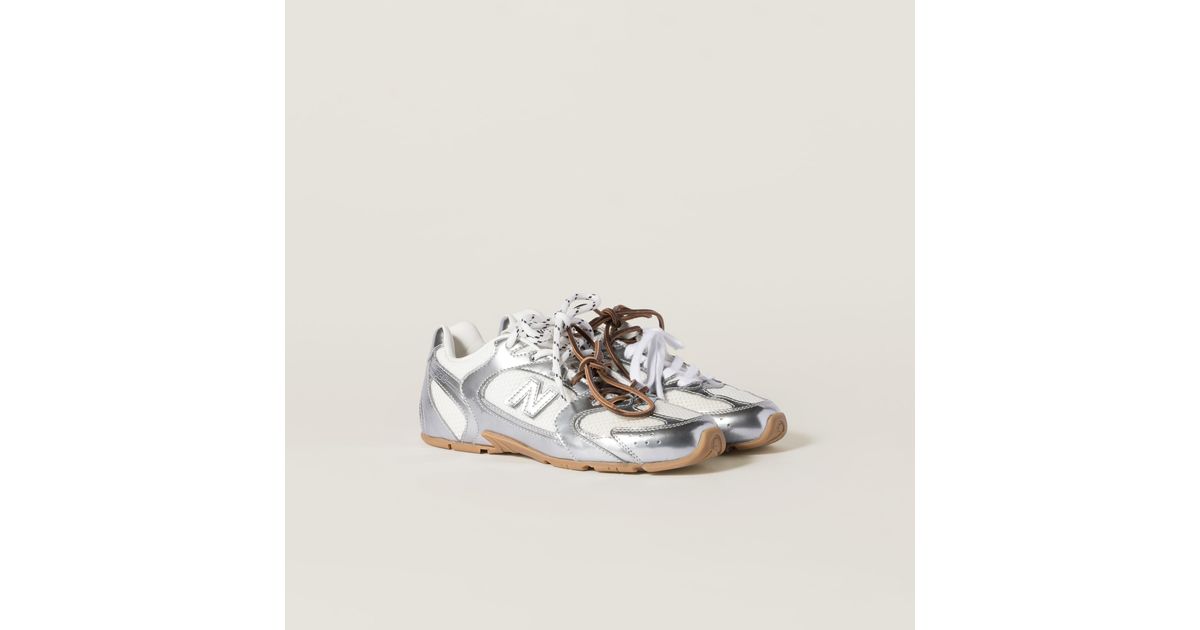 Miu Miu New Balance X Miu Miu 530 Sl Metallic Leather And