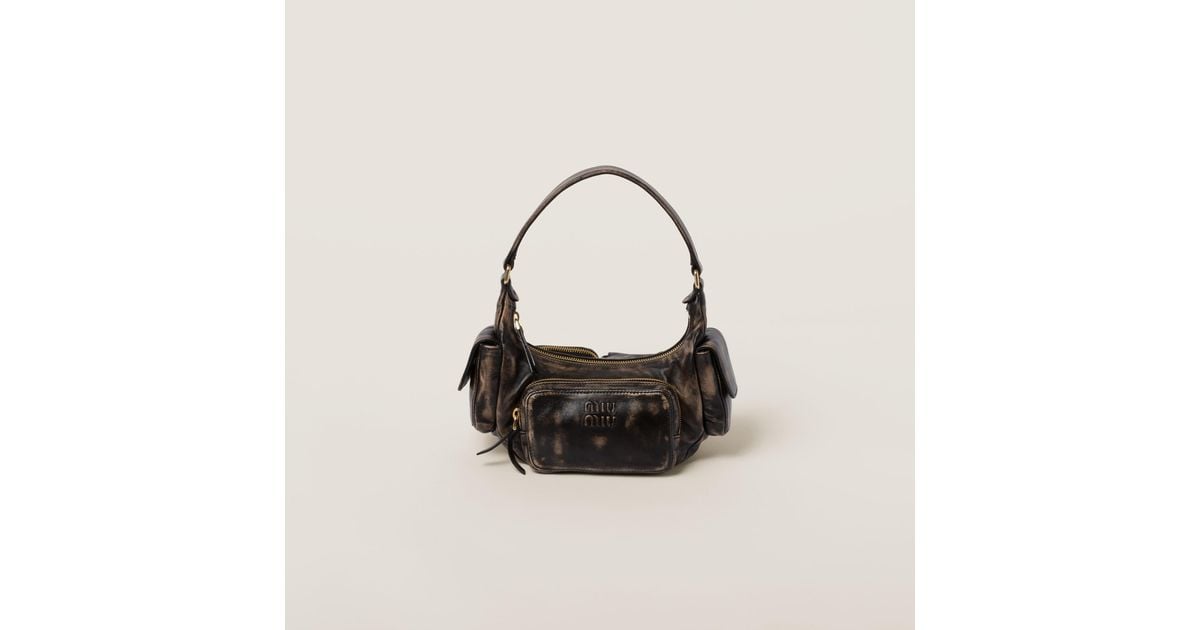 Miu Miu Nappa Leather Pocket Bag in Black | Lyst UK Miu Miu Nappa Leather Pocket Bag in Black | Lyst UK
