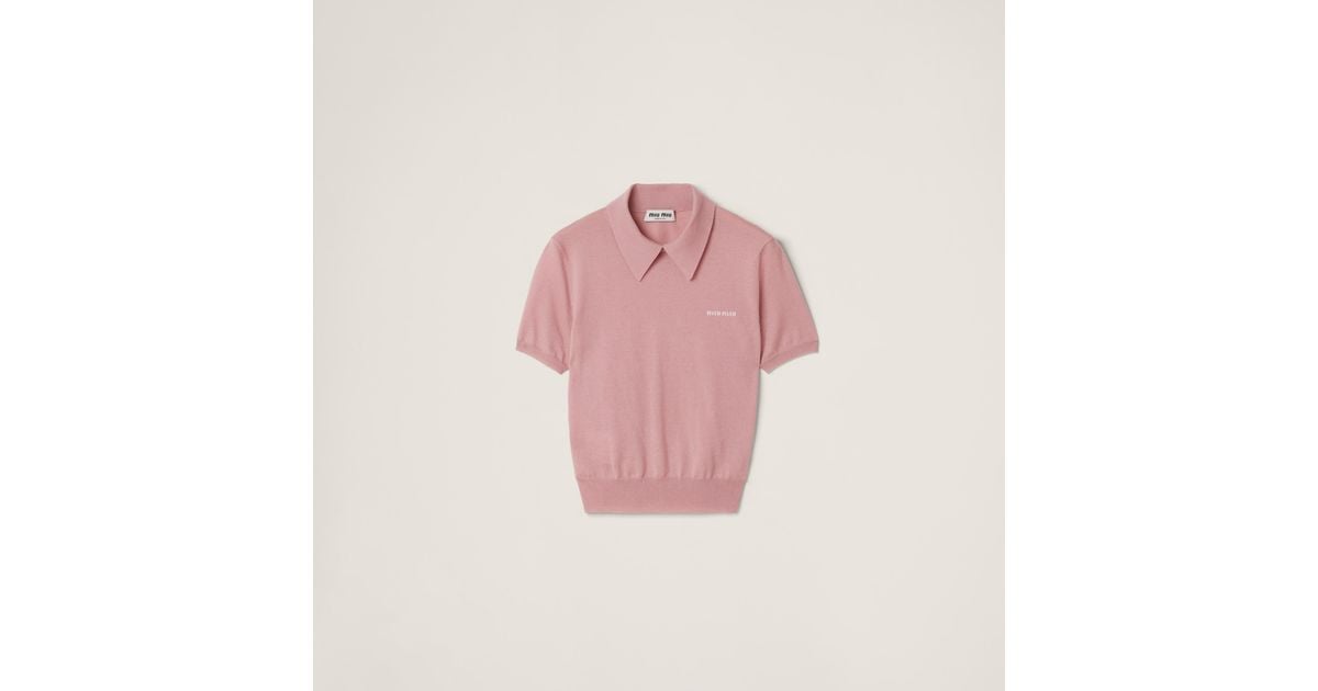 MIUMIU KNITTED POLO SHIRT STYLE 276