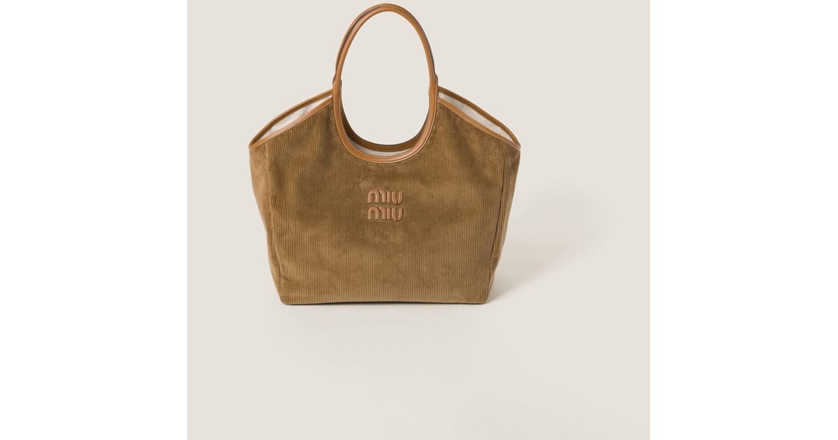 MiuMiu＊IVY corduroy shopping bag ショッピングバッグ＊送料込 miu-miu-Cinnamon-Ivy-Corduroy-