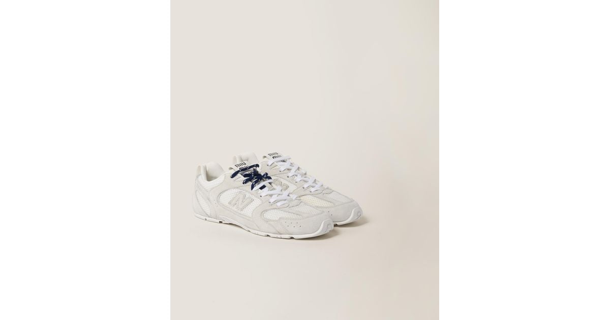 ★New Balance x Miu Miu★W 530 SUEDE MESH SNEAKERS★追跡可 White New Balance X Miu Miu 530 Sl Suede And Mesh Sneakers