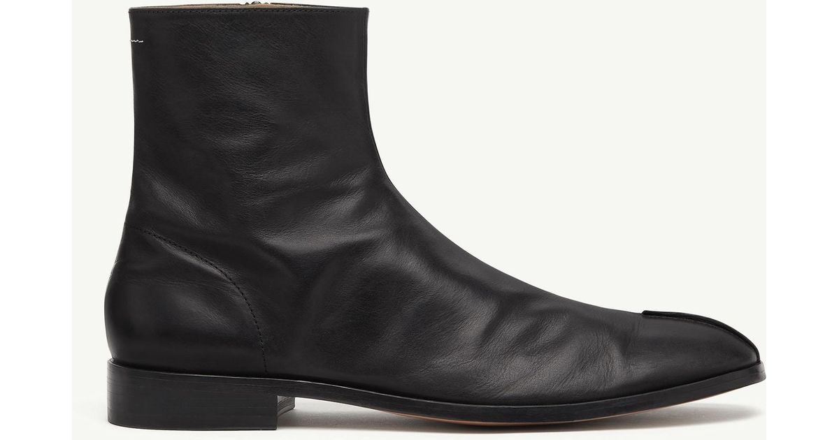 MM6 by Maison Margiela New Classic Stitch Ankle Boots in Black for Men ...