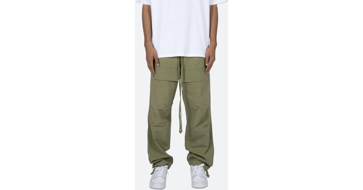 MNML Cotton Utility Cargo Pants in Olive (Green) for Men | Lyst UK
