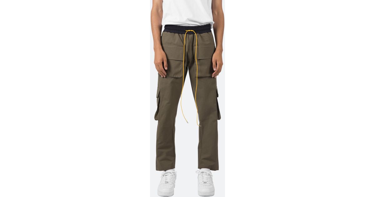 MNML Cotton Snap Ii Cargo Pants in Olive (Green) for Men | Lyst