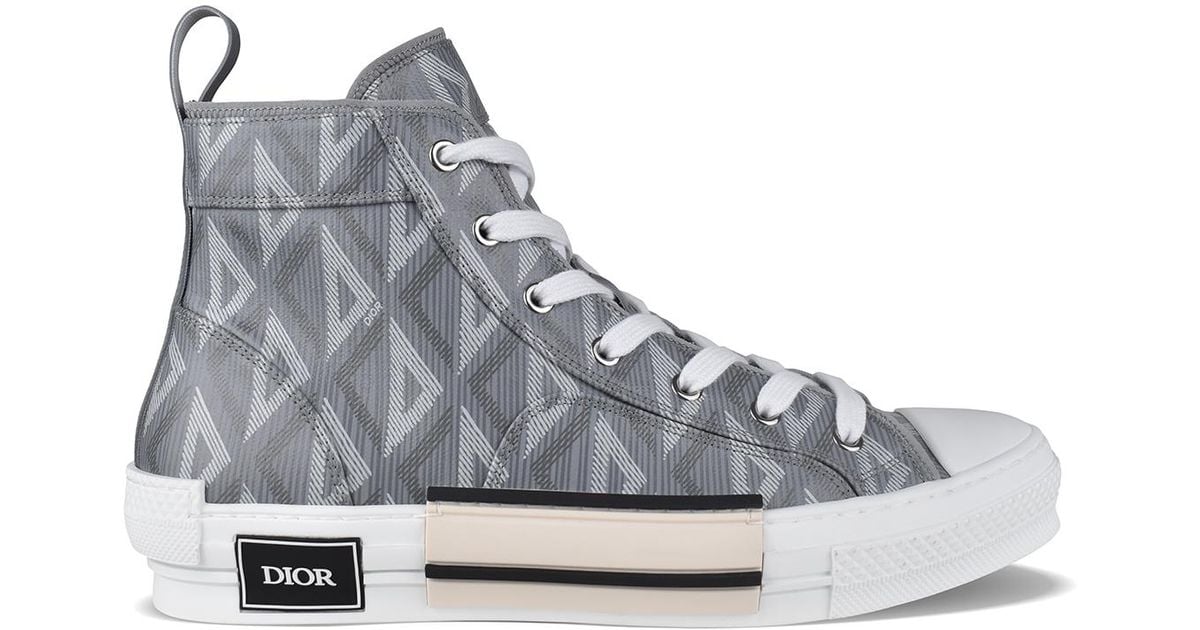 Dior CD Diamond Canvas B23 High-Tops in Grey for Men | Lyst UK