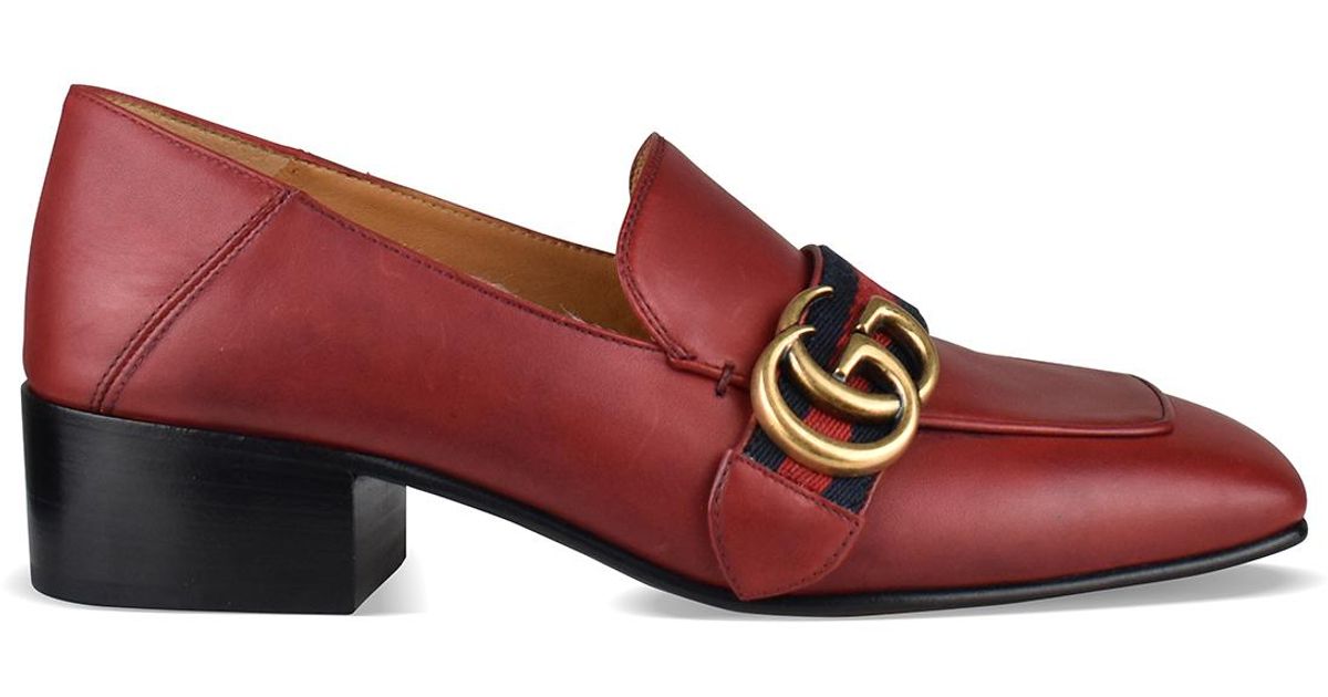 Gucci Loafers in Red | Lyst
