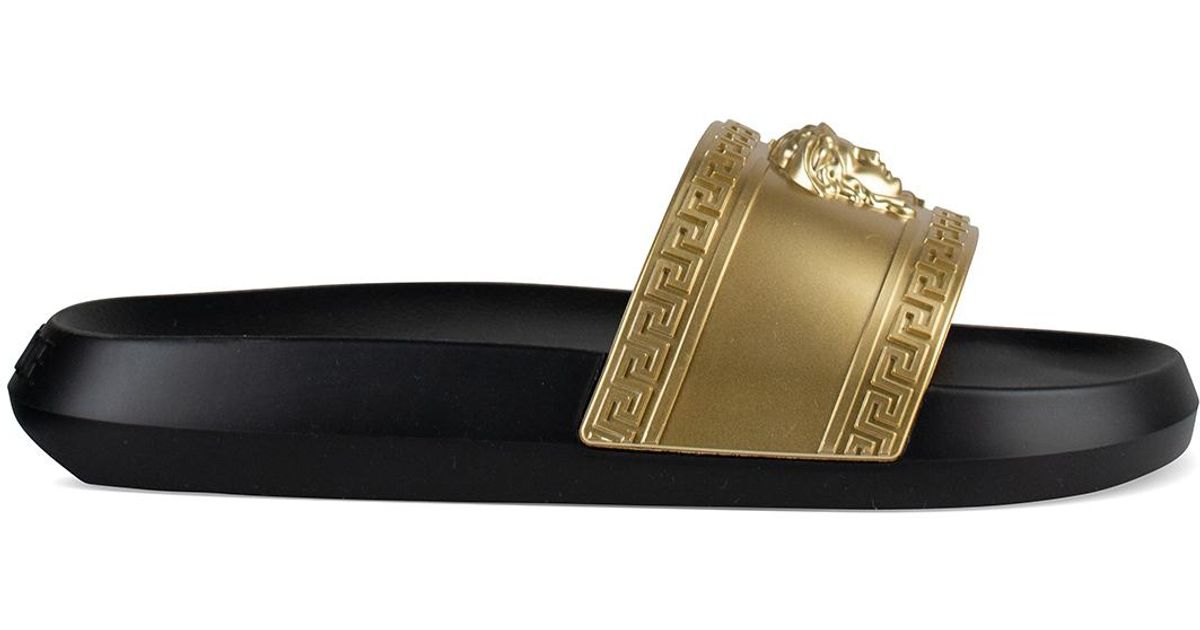 mens red versace slides