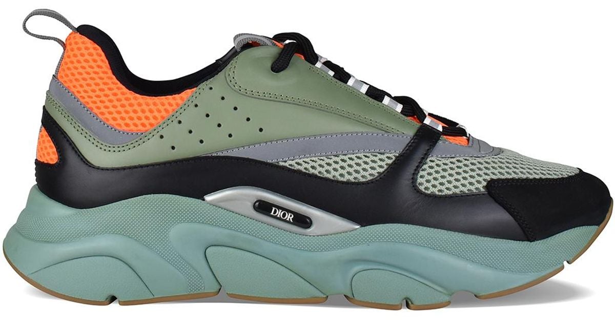 B22 runner sneaker green orange Dior B22 Brown Lime Green Trainer | 3SN231YRK H766 main image 3