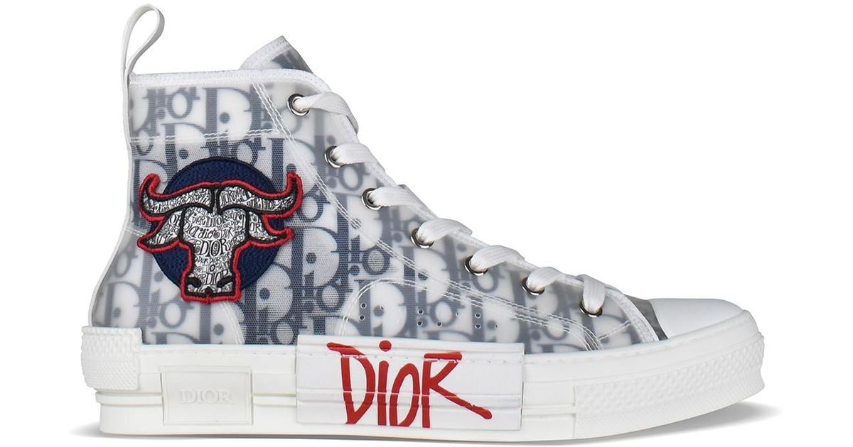 dior stussy high top