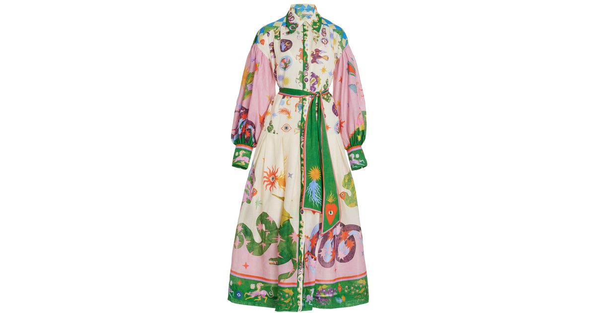 ALMAIS Seeker Ramie Shirt Dress in White | Lyst