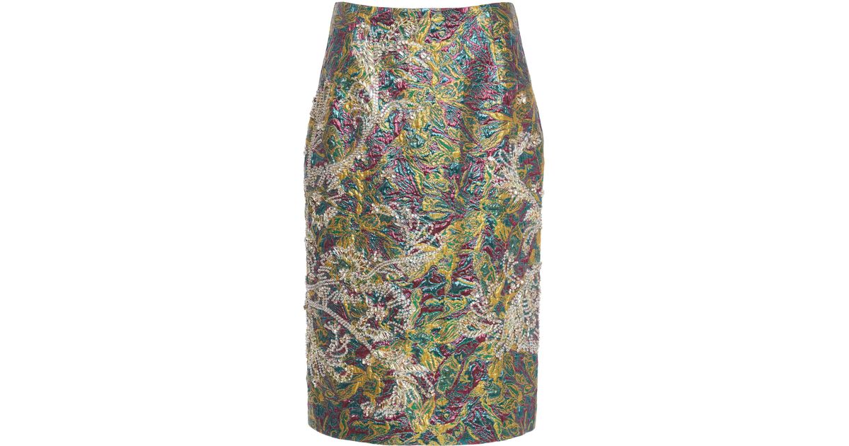 DRIES VAN NOTEN Printed twill and lamé shirt | THE OUTNET DRIES VAN NOTEN Printed twill and lamé shirt | THE OUTNET