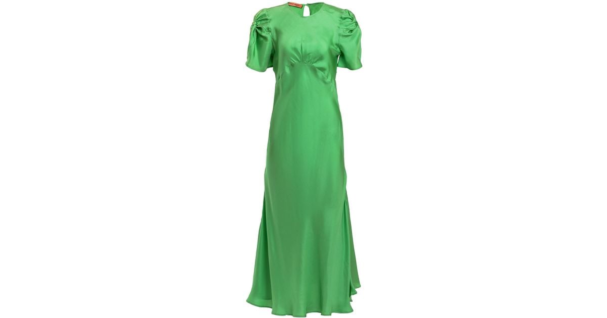 Maggie Marilyn It's Up To You Silk Midi Dress in Green | Lyst