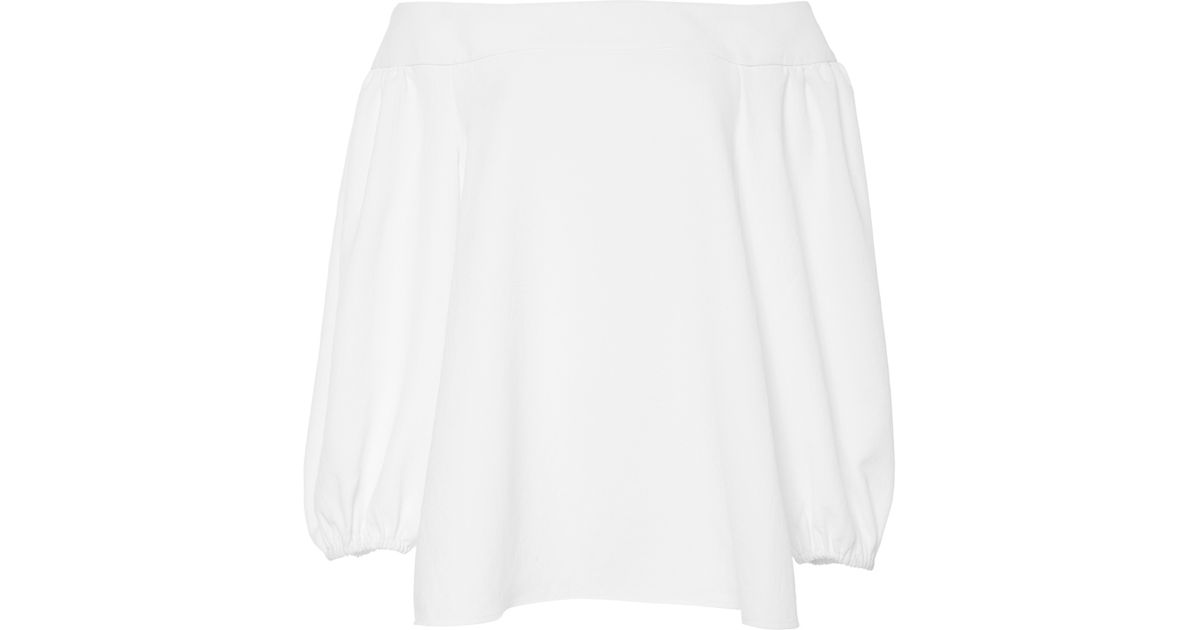 Tibi Synthetic White Off-the-shoulder Top - Lyst