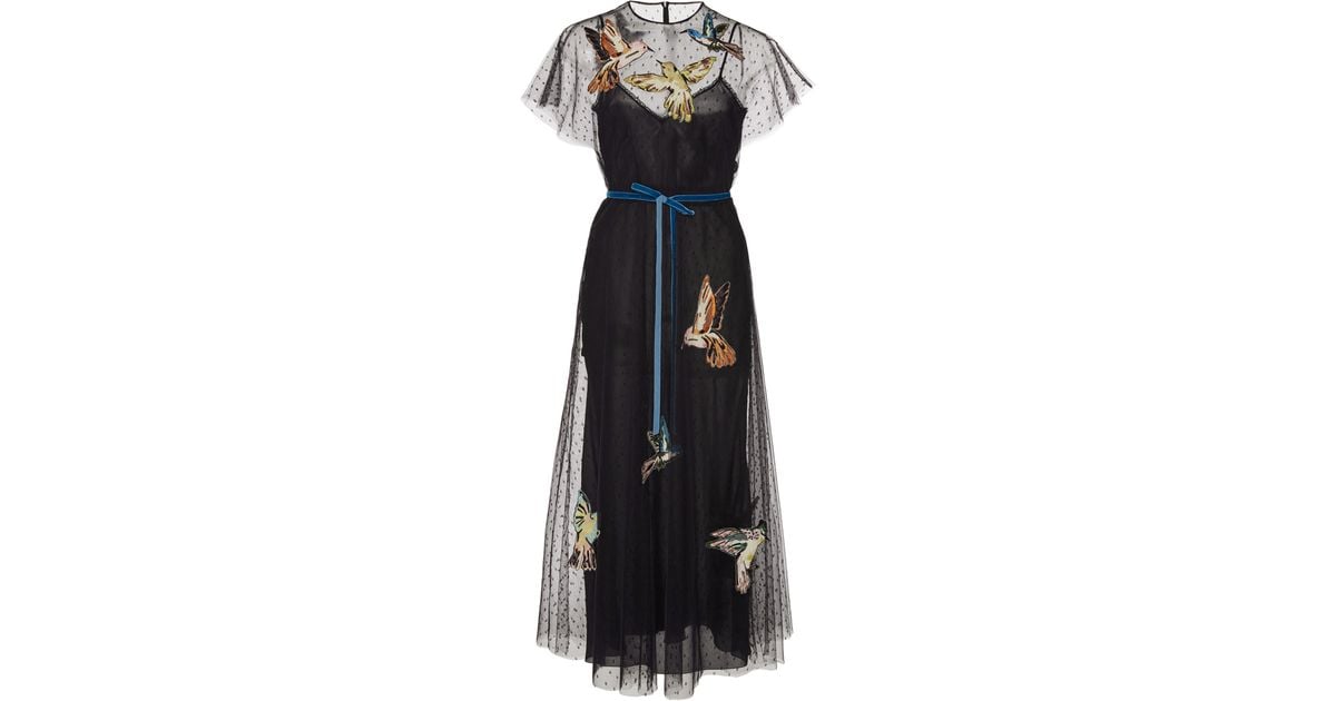 red valentino bird dress