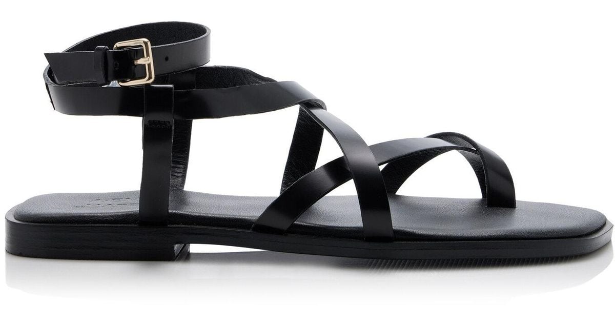 A.Emery Evia Leather Sandals in Black | Lyst