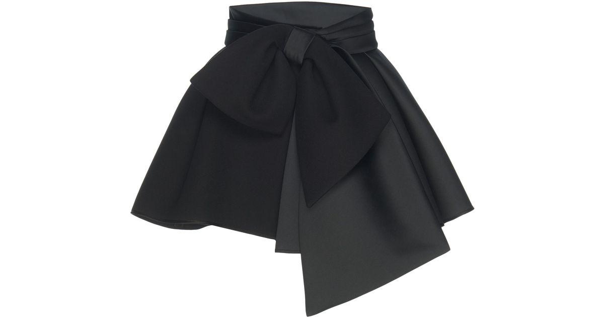 スカート akiki the iconic bow skirt/black dice-kayek-black-Asymmetrical-