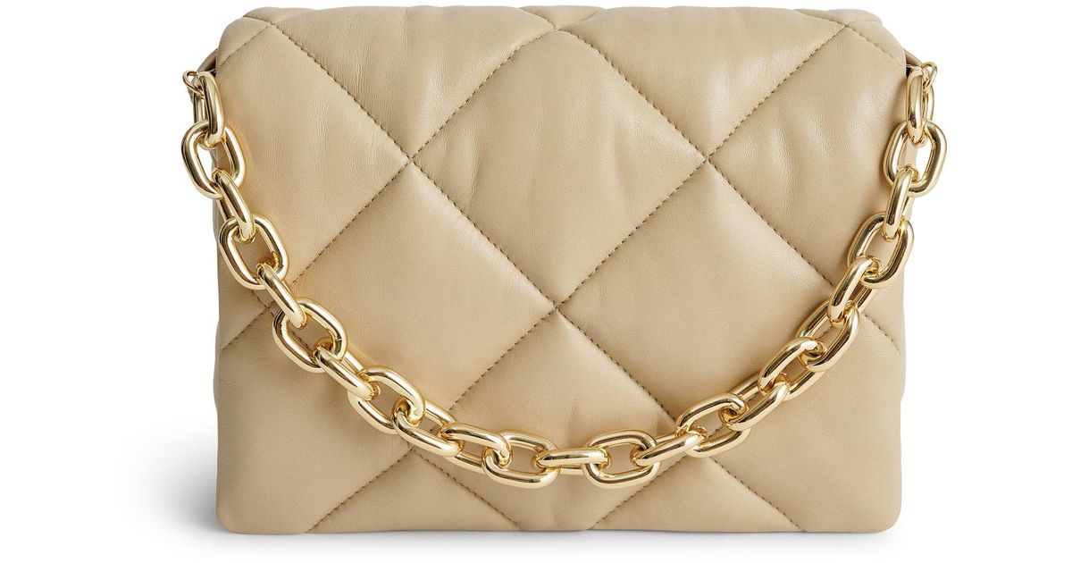 Stand Studio Brynnie Quilted Leather Shoulder Bag in Natural - Lyst