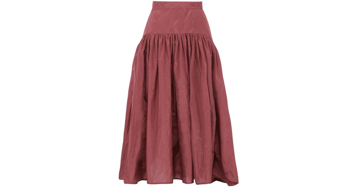 Martin Grant Gathered Drop-waist Silk Midi Skirt | Lyst Australia