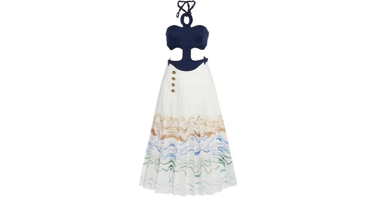 Rosie Assoulin Anchor Aweigh Stretchcotton Midi Dress Lyst