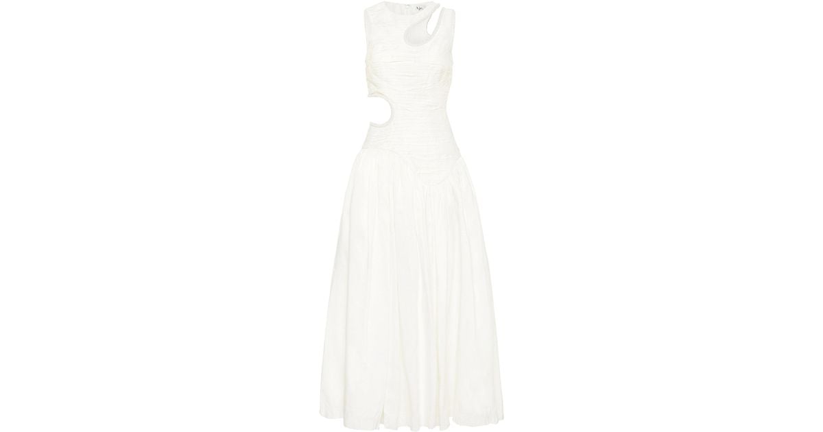 Aje. Jolie Abstract Cut Out Midi Dress in White | Lyst Australia