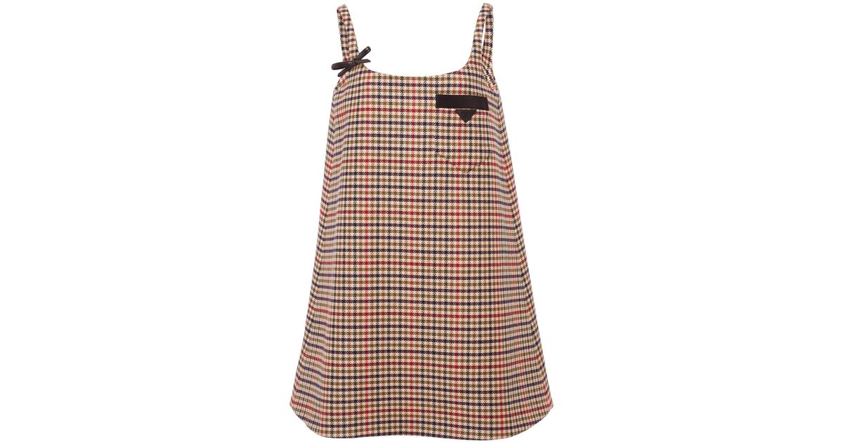 knee length dresses for ladies Prada Beige Pleated Mini Dress - BOPF