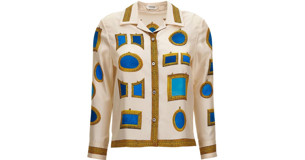 Versace Printed Silk-Twill Button-Down Shirt Lyst UK