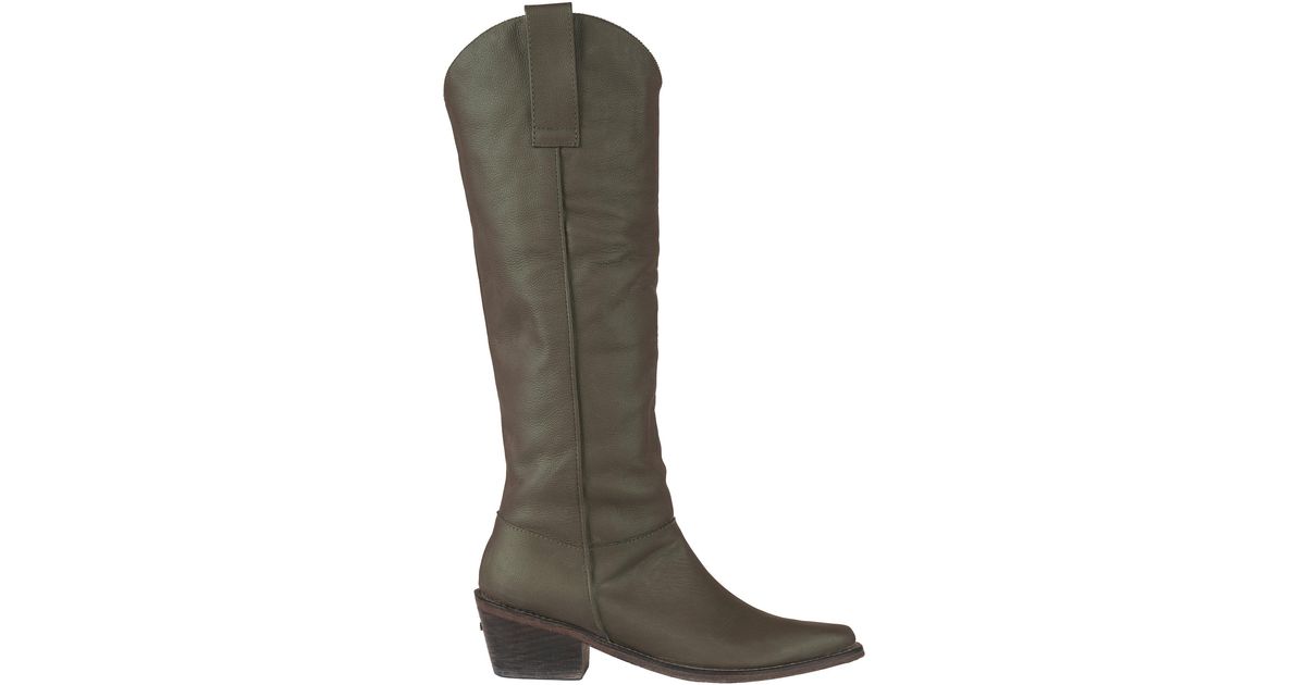 Johanna Ortiz Paso Fino Leather Boots in Olive (Green) | Lyst