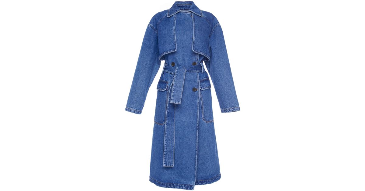 msgm denim trench coat