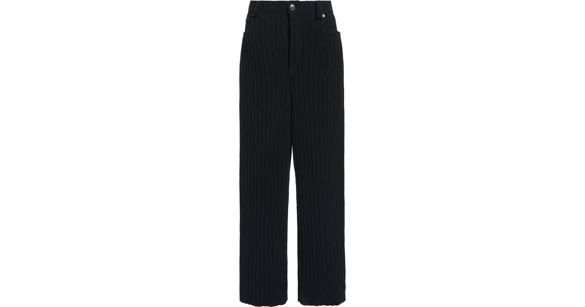 Balenciaga Oversized Knit Silk-blend Baggy Pants in Black | Lyst Canada