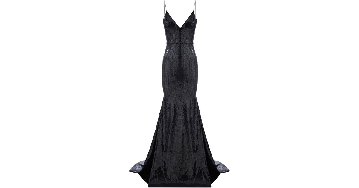 alex perry black sequin dress