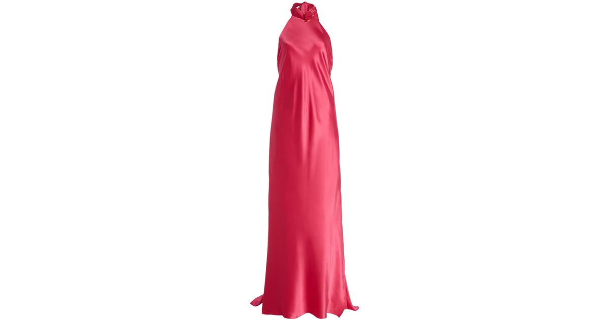 silvia tcherassi sherry silk maxi dress SILVIA TCHERASSI Sherry Dress in Pomegranate Abstract Flowers