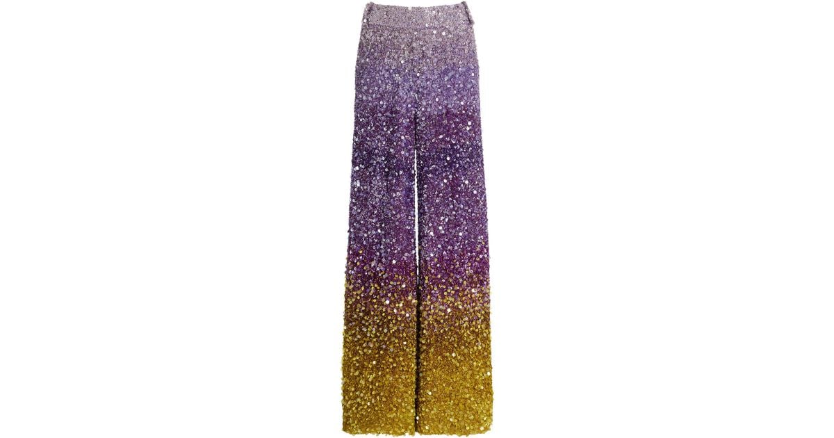 Purple and cheap gold pants