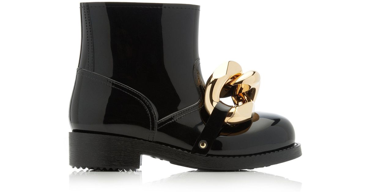 JW Anderson Chain-embellished Rubber Boots in Black | Lyst