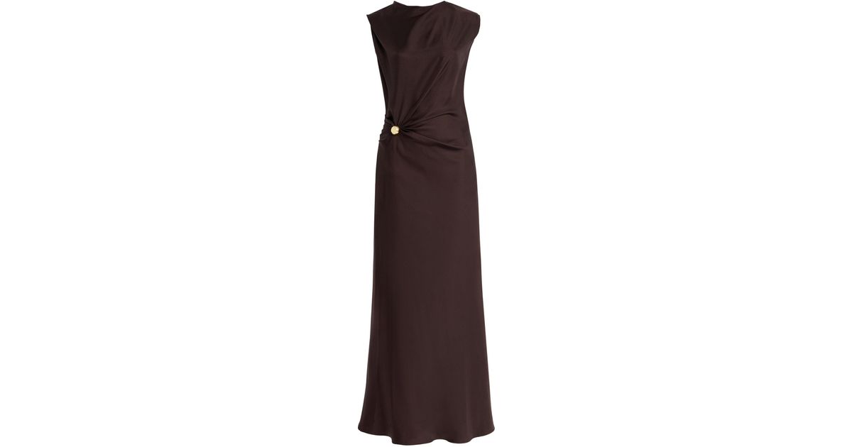 loulou de saison moun draped silk dress LOULOU STUDIO Moun Dress I ICON