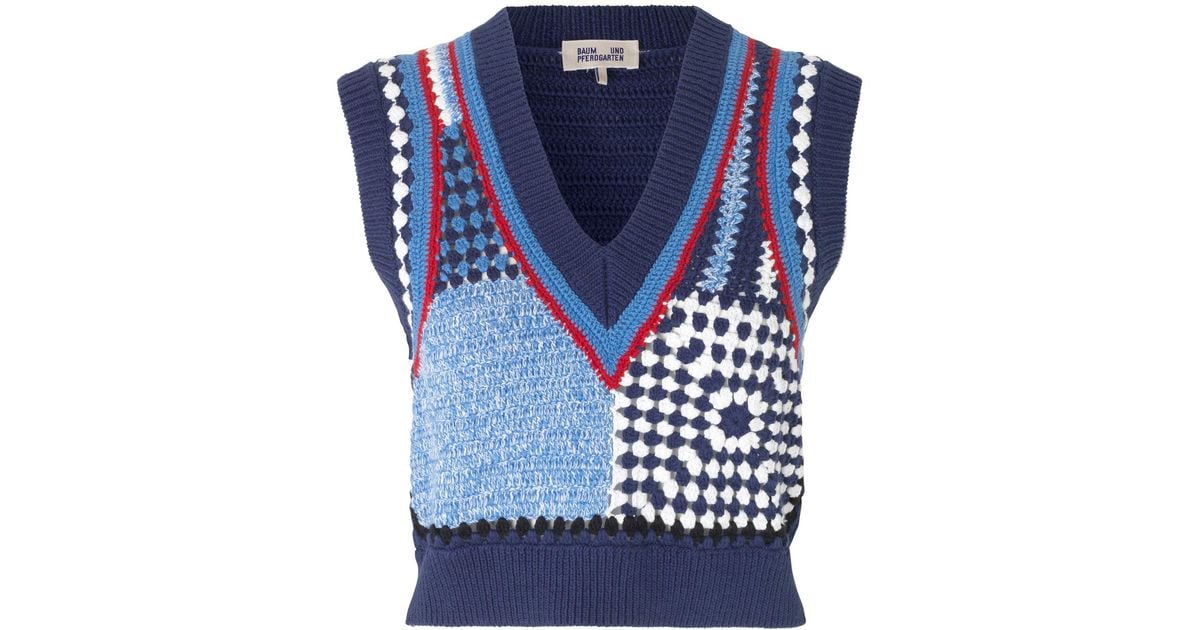 Baum und Pferdgarten Cicilla Crochet-knit Sweater Vest in Blue | Lyst