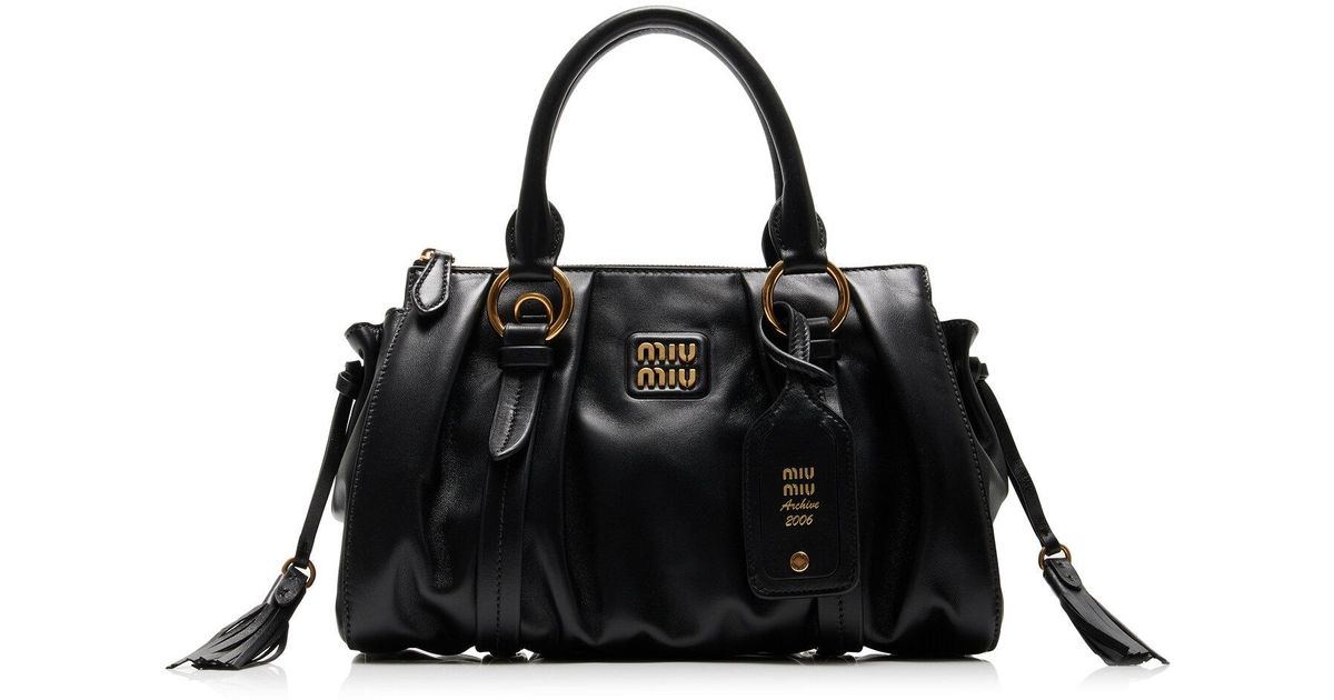 Miu Miu 2006 Leather Bag in Black | Lyst UK