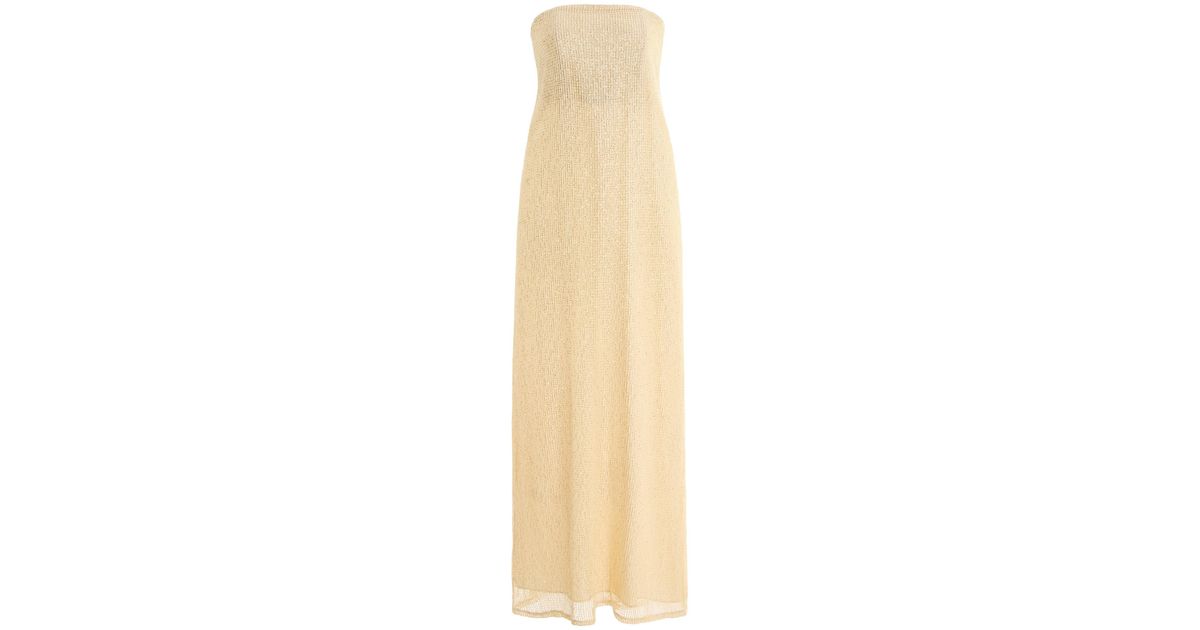 Twp Carolyns Sequin Gown in Natural | Lyst