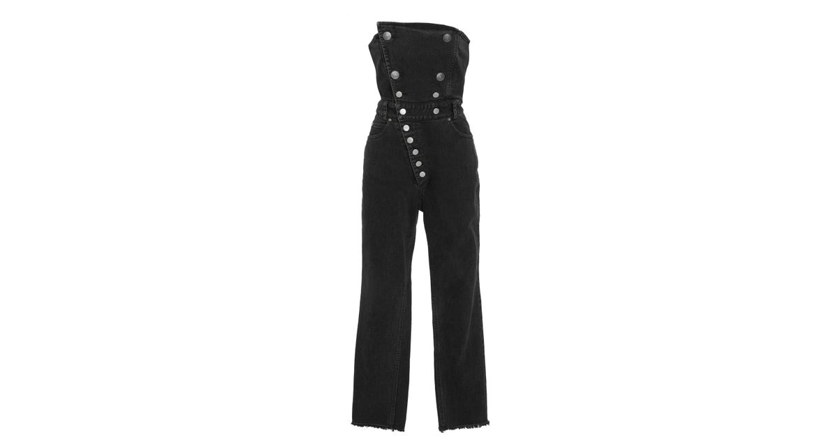 marissa webb denim jumpsuit