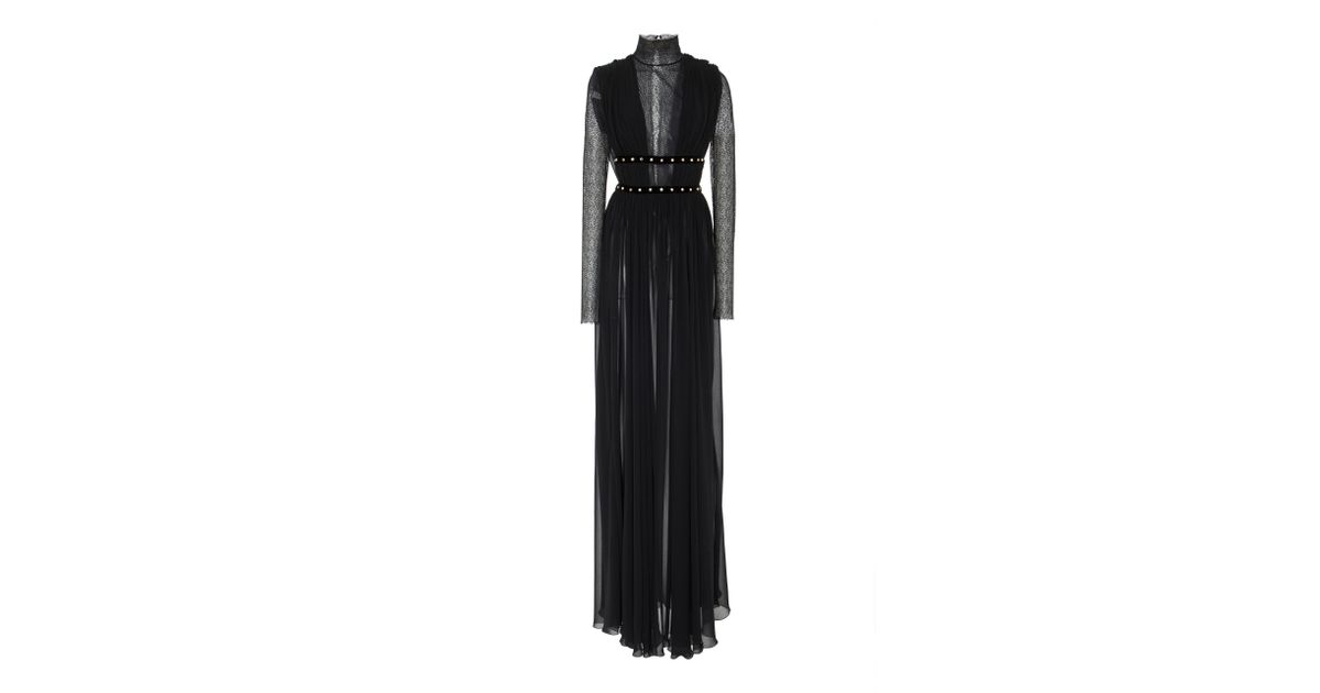 Philosophy Di Lorenzo Serafini Draped Long Sleeve Gown in Black | Lyst