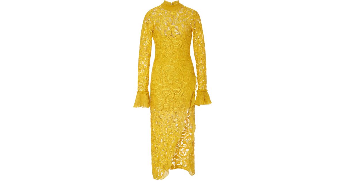 alexis yellow lace dress