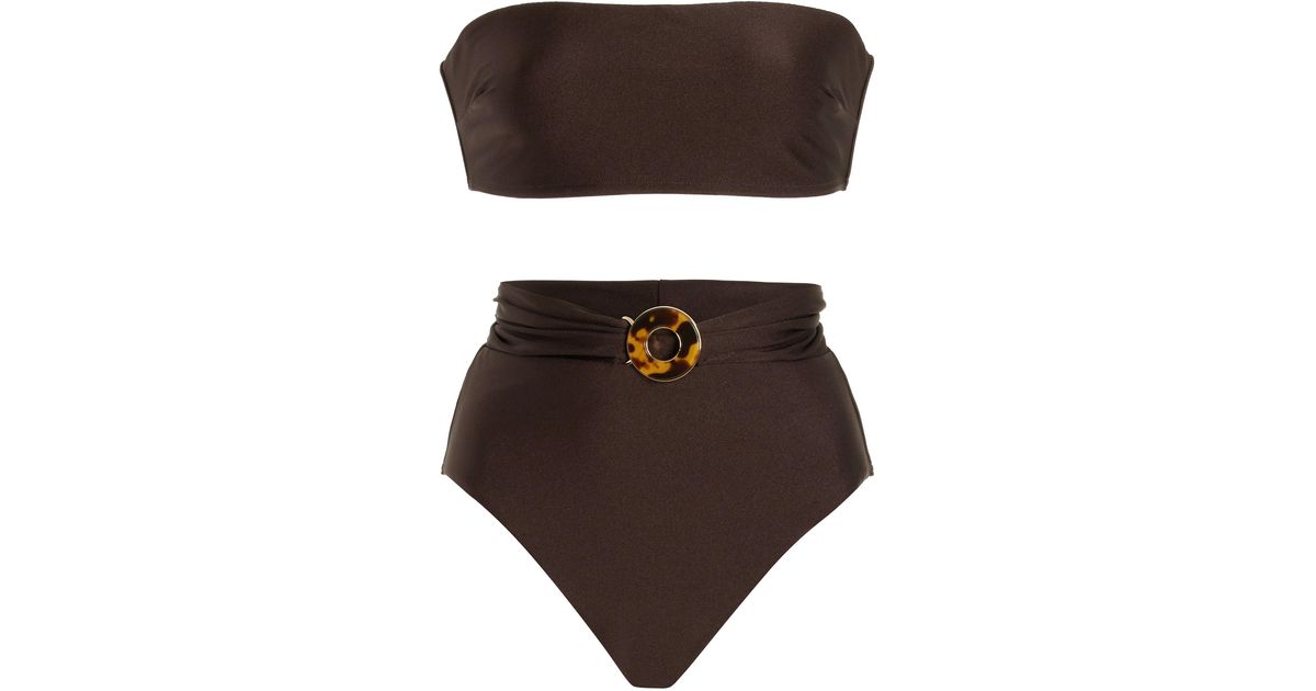 Zimmermann Tiggy Circle Link Bikini in Brown | Lyst Canada