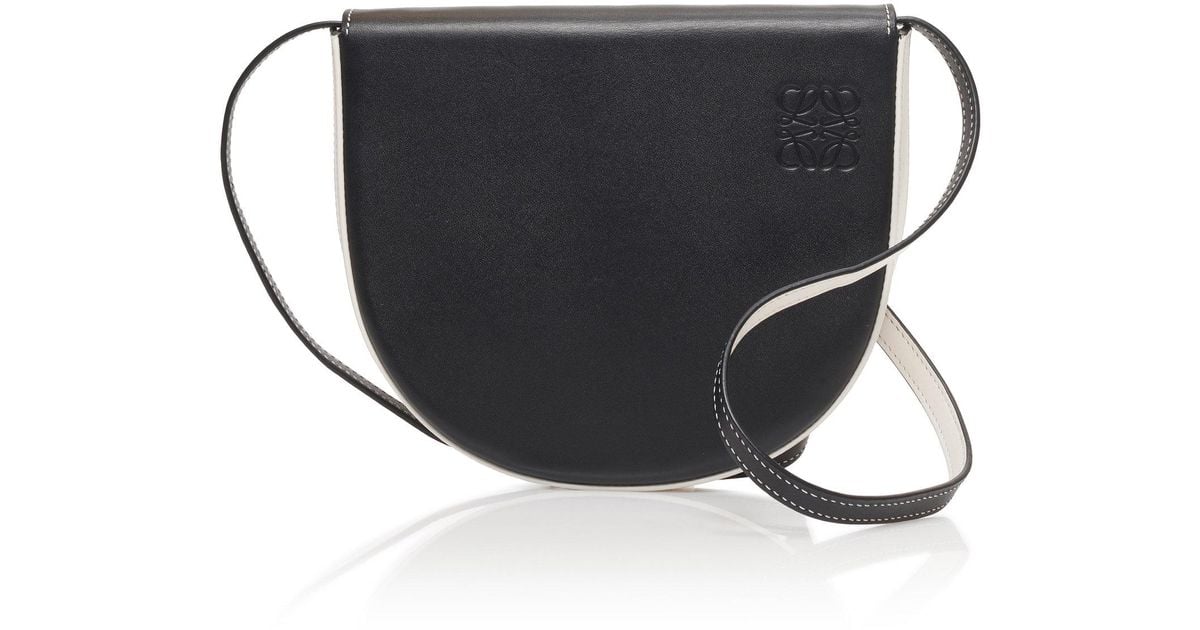 Loewe Heel Leather Shoulder Bag in Black