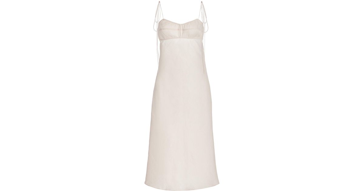 Anna October Exclusive Kamini Bustier-style Linen Mini Dress in White ...